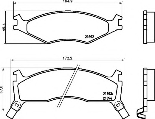 HELLA-PAGID Első fékbetét 8DB355017-301