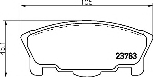 HELLA-PAGID Első fékbetét 8DB355017-311