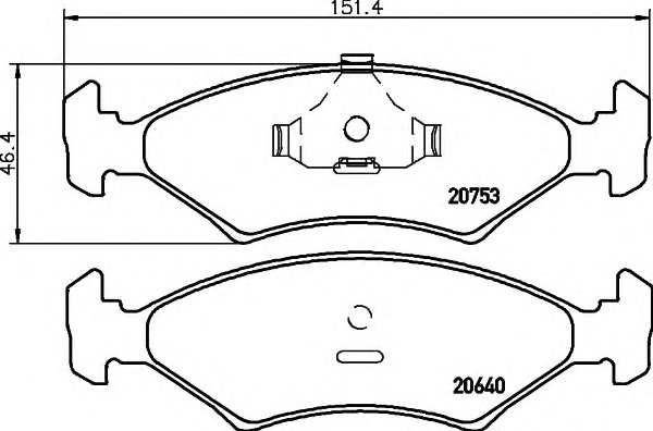 HELLA-PAGID Első fékbetét 8DB355017-361