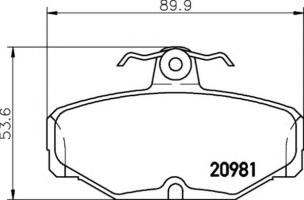 HELLA-PAGID Hátsó fékbetét 8DB355017-621