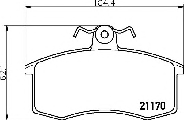 HELLA-PAGID Első fékbetét 8DB355017-731