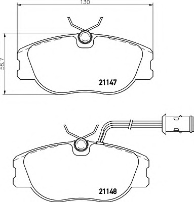 HELLA-PAGID Első fékbetét 8DB355017-781