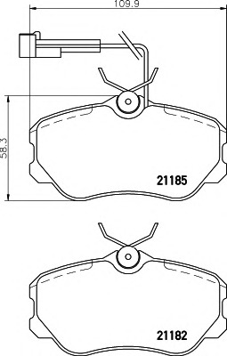 HELLA-PAGID Első fékbetét 8DB355017-831