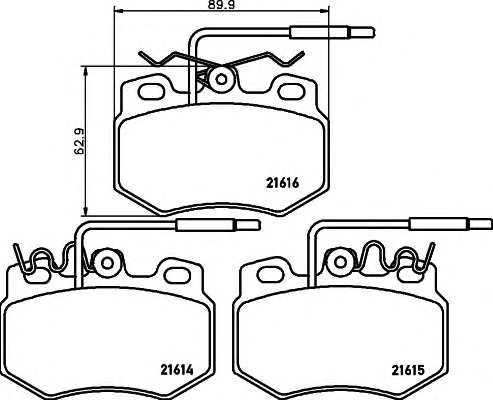 HELLA-PAGID Első fékbetét 8DB355018-091