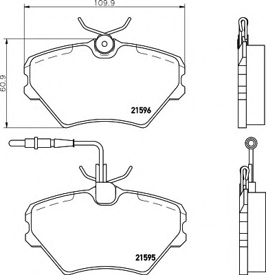 HELLA-PAGID Első fékbetét 8DB355018-191