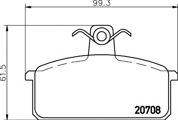 HELLA-PAGID Első fékbetét 8DB355018-231