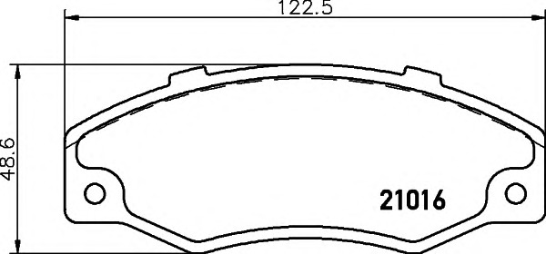 HELLA-PAGID Első fékbetét 8DB355018-971