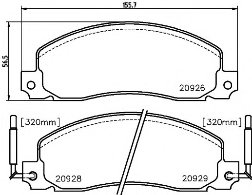 HELLA-PAGID Első fékbetét 8DB355018-981