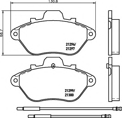 HELLA-PAGID Első fékbetét 8DB355019-001