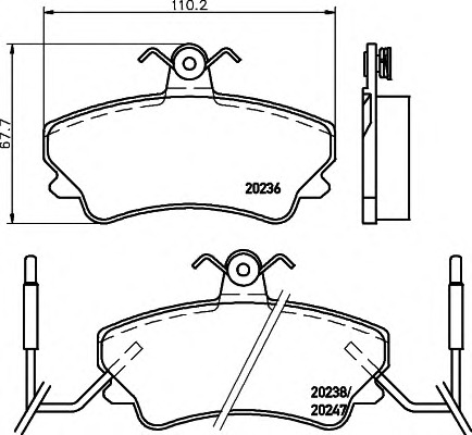 HELLA-PAGID Első fékbetét 8DB355019-171