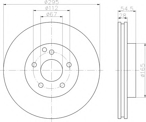 HELLA-PAGID Első féktárcsa 8DD355108-771