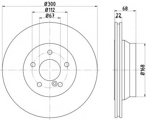 HELLA-PAGID Hátsó féktárcsa 8DD355108-851