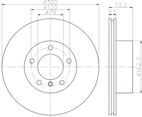 HELLA Féktárcsa, mind 8DD355121-551