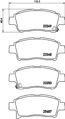 HELLA-PAGID Első fékbetét 8DB355019-711