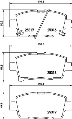 HELLA-PAGID Első fékbetét 8DB355019-691