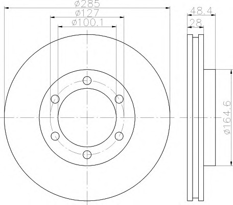 HELLA-PAGID Első féktárcsa 8DD355118-001