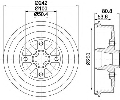 HELLA-PAGID Fékdob 8DT355301-801