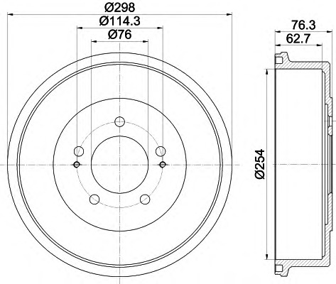 HELLA-PAGID Fékdob 8DT355301-861