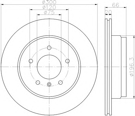 HELLA Féktárcsa, mind 8DD355122-161