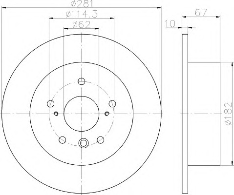 HELLA-PAGID Hátsó féktárcsa 8DD355118-311