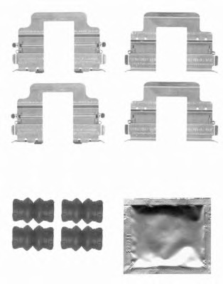 HELLA-PAGID Tartozékkészlet, tárcsafékbetét 8DZ355204-381