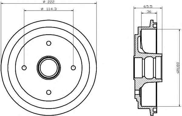 HELLA-PAGID Fékdob 8DT355302-351