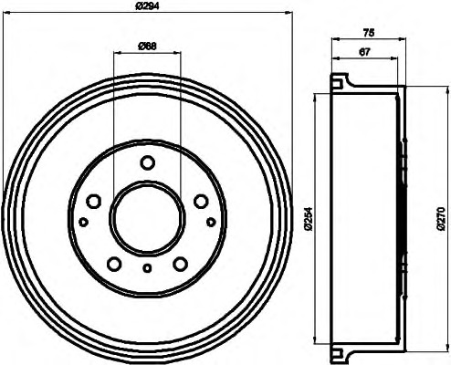 HELLA-PAGID Fékdob 8DT355302-121