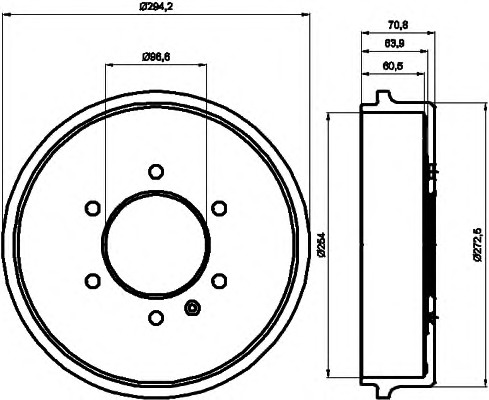 HELLA-PAGID Fékdob 8DT355302-181