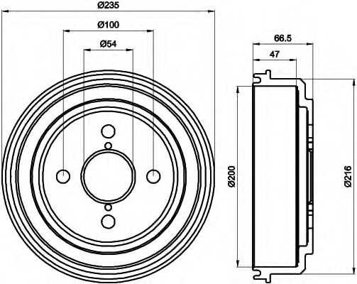 HELLA-PAGID Fékdob 8DT355302-101