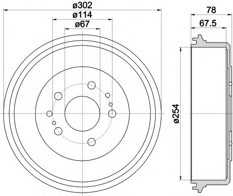 HELLA-PAGID Fékdob 8DT355302-201