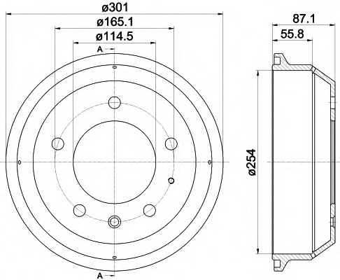 HELLA-PAGID Fékdob 8DT355302-441