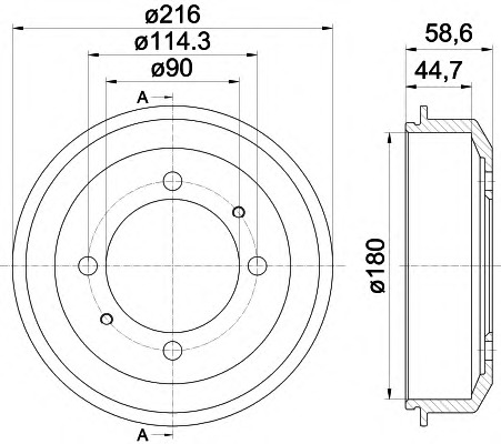 HELLA-PAGID Fékdob 8DT355302-461