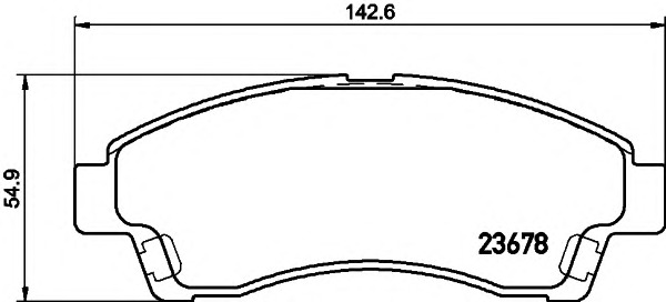 HELLA Fékbetét, mind 8DB355020-461