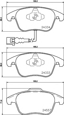 HELLA Fékbetét, mind 8DB355020-321