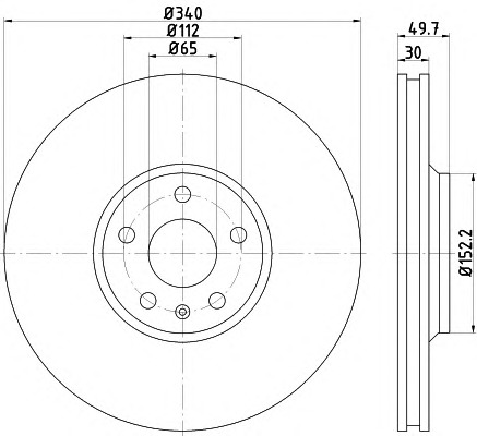 HELLA Féktárcsa, mind 8DD355121-421