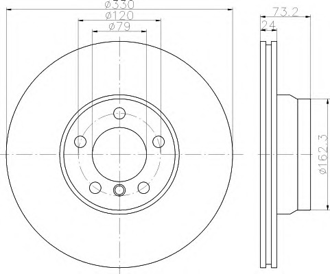 HELLA Féktárcsa, mind 8DD355121-841