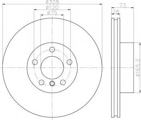 HELLA Féktárcsa, mind 8DD355121-561