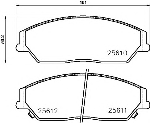 HELLA-PAGID Első fékbetét 8DB355020-741