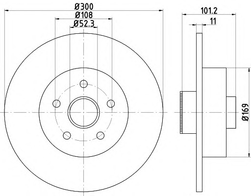 HELLA Hátsó féktárcsa 8DD355120-121