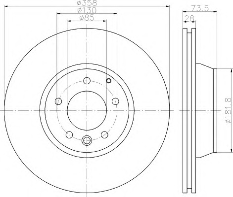 HELLA Féktárcsa, mind 8DD355120-161