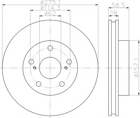 HELLA Féktárcsa, mind 8DD355120-171