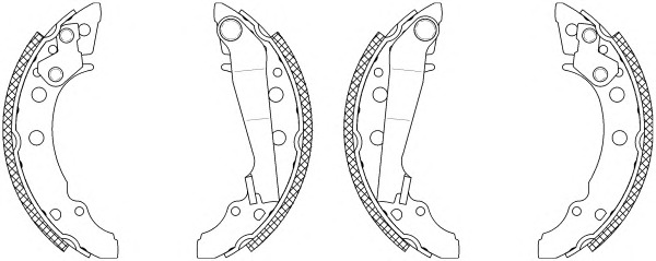 HELLA-PAGID Fékpofa 8DB355003-341