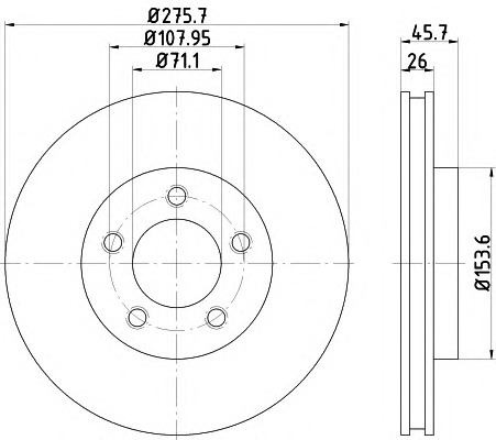 HELLA Féktárcsa, mind 8DD355122-191