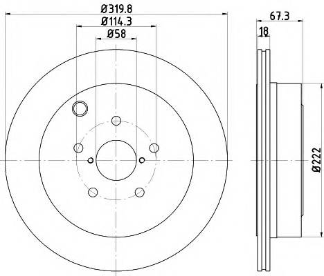 HELLA Féktárcsa, mind 8DD355122-351