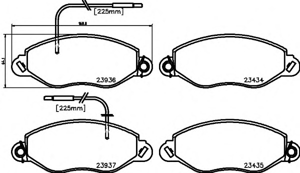 HELLA Fékbetét, mind 8DB355021-841