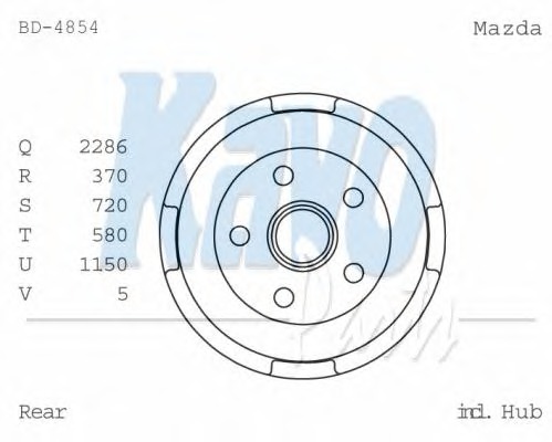 KAVO PARTS Fékdob BD-4854_KP