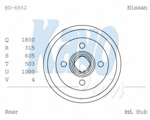 KAVO PARTS Fékdob BD-6852_KP