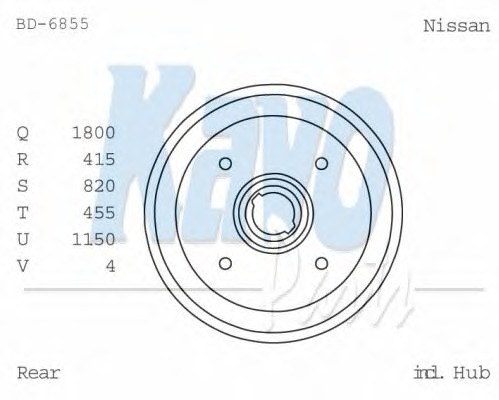 KAVO PARTS Fékdob BD-6855_KP