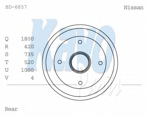 KAVO PARTS Fékdob BD-6857_KP