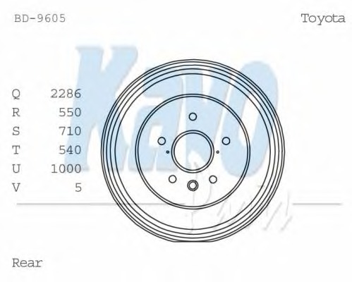 KAVO PARTS Fékdob BD-9605_KP